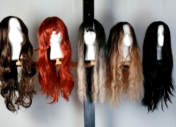 Hanging Wig Rack on 2x4