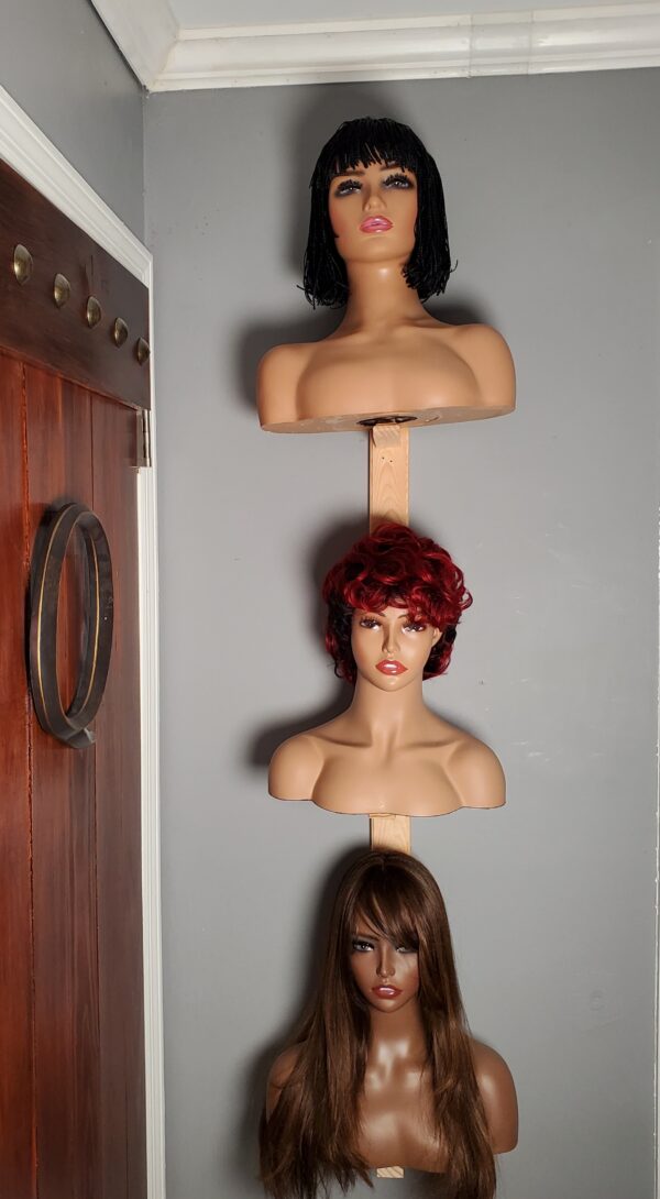 wig rack vertical pro shoulder heads front